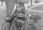 72-year old Nick Kovacs biked 600 miles to Council Grove this week to attend the UNBOUND gravel race this weekend.