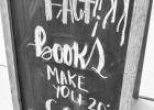 LOCAL ARTIST RECOGNIZED . . . Hannah Seymour’s sign board art for Flint Hills Books was recently featured in Shelf Awareness Pro, the daily newsletter that is sent to thousands of booksellers nationally and internationally.