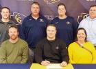 HOLDEN ZIEGLER SIGNS WITH ESU -- Holden Ziegler, a senior at Council Grove High School, has signed a National Letter of Intent to play football next year with Emporia State University. Ziegler, who plans on majoring in education, was named as First-Team A HOLDEN ZIEGLER SIGNS WITH ESU -- Holden Ziegler, a senior at Council Grove High School, has signed a National Letter of Intent to play football next year with Emporia State University. Ziegler, who plans on majoring in education, was named as First-Team A