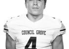 MONIHEN SELECTED FOR KANSAS SHRINE BOWL -- Council Grove High School Braves Senior Ace Monihen has been selected to play in the 52nd Kansas Shrine Bowl as a linebacker on the west team. Butch Hayes, head coach for the Braves, will be one of the coaches for the team. The Shrine Bowl will be played on Saturday, June 21, 2025, at Memorial Stadium in Dodge City. (Photo by Sister Act Photography)