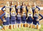 2022-23 CHEERLEADERS -- The Council Grove High School Braves cheerleaders for the 2022-2023 sports season are: Back row - Hollyn Zeigler (left), Jacy Koch, Aleah Weaver, Riley Fetters and Faith Blosser. Front row - Marlee Gant, Brooklynn Wangerin, Emily B 2022-23 CHEERLEADERS -- The Council Grove High School Braves cheerleaders for the 2022-2023 sports season are