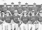 BULLDOGS BASEBALL -- The Chase County Bulldogs have started their 2024 baseball season. The team consists of Back Row (L to R): Coach Colton Potts, Eli Green, Wyatt Griffin, Hunter Goodell, Colin Monihen, Masen Scott, Hudson Doty, Brock Griffin and Coach BULLDOGS BASEBALL