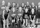 PLACE SECOND -- The Chase County High School girls finished the Herington preseason basketball tournament with second place honors. Pictured are - Back Row (L to R): Madelyn Wilson, Milly Tulip, Grace Welsh, Hadley Holloway, Lola Vogel, Maggie Peters, Rin