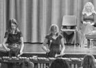 CGJSHS percussion members Ayla Schweger and Harlie Falder performed at the recent concert. Sheila Litke, on stage, served as an accompanist during the concert.