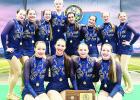 The Council Grove High School Bravettes placed third over the weekend at the KSHSAA State Dance Competition. Pictured are (L to R) - Back Row: Capri Gant, Addison Craige, Laine Johnson, Easton Hanson, Lucy Palmquist, Neenah Hestermann, Hallie Frazier and Marlie Hayes; Front Row: Kiele Tyner, Brittley King, Macy Bolen and Cienna Good.