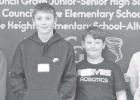 TOP CGES SPELLER -- Sixth grader Hudson Hartman (left) was the Council Grove Elementary School champion speller when the school spelling bee was held Wednesday. Winners pictured are (L to R): Hartman, first place; Kasten Elsen, second place, Chance Hastings, third place, and Elmer Yoder, fourth/alternate.